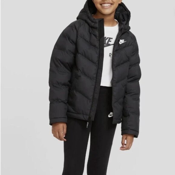 Nike Filled Hooded Zip Jacket • Black • Size Medium • Street / Outdoor Essential - Picture 1 of 14